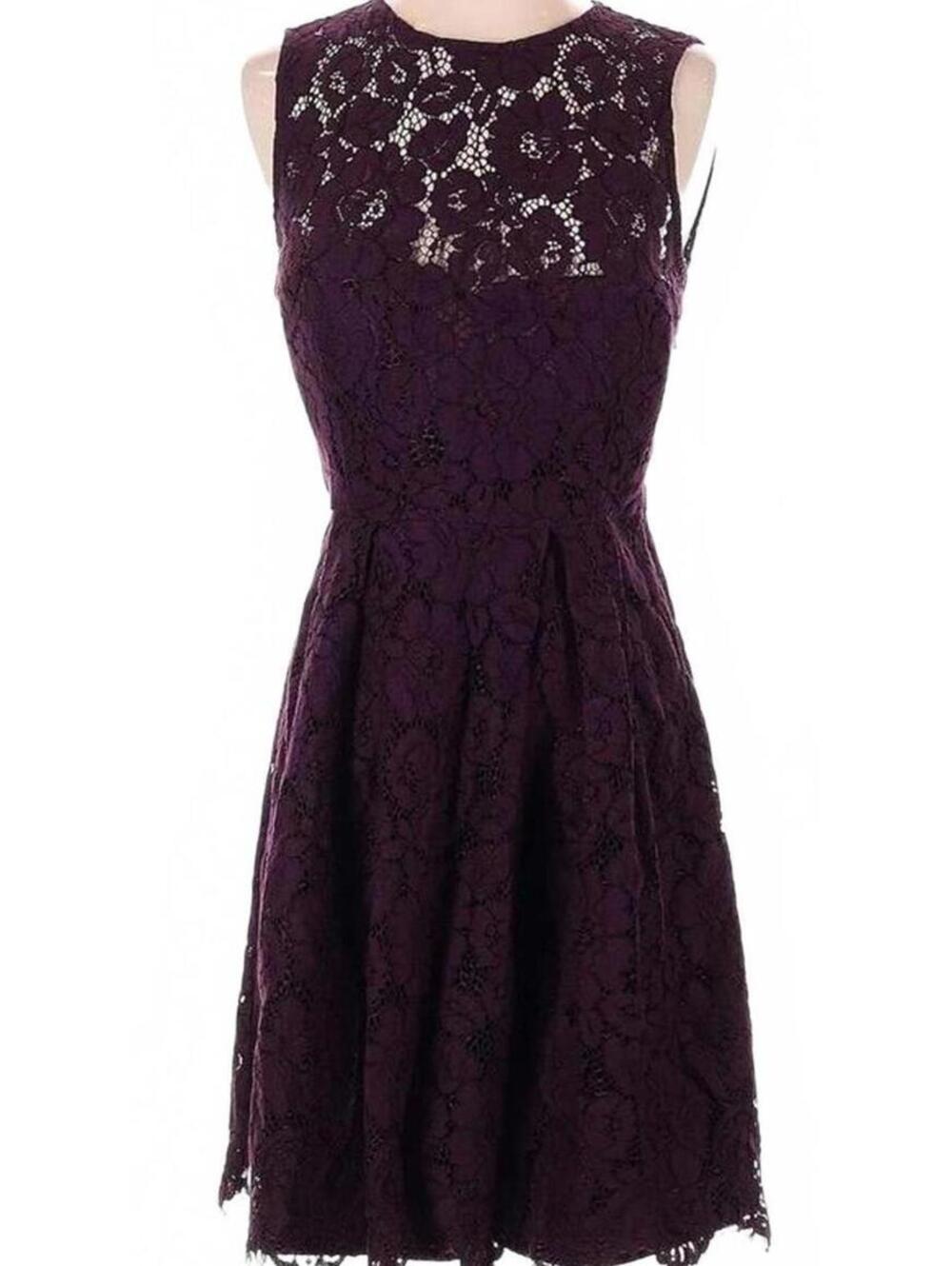 Anthropologie BHLDN Hitherto Kinsley Lace Dress Burgundy Size 4